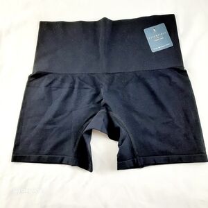 NWT Large Essentials Black Bike Shorts with High-Waisted Design